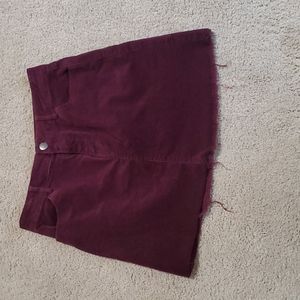 Maroon corduroy Forever 21 skirt
